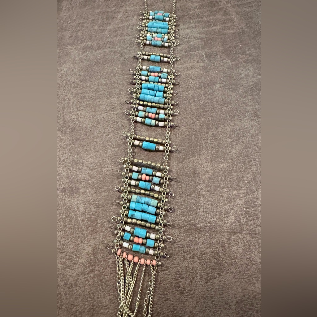 Anthropologie Turquoise Cimbalom Pendant Necklace 68$